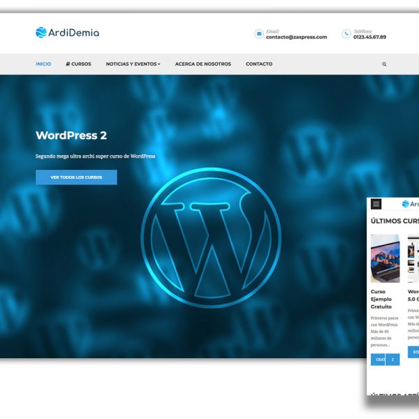 Academia online con LearnPress